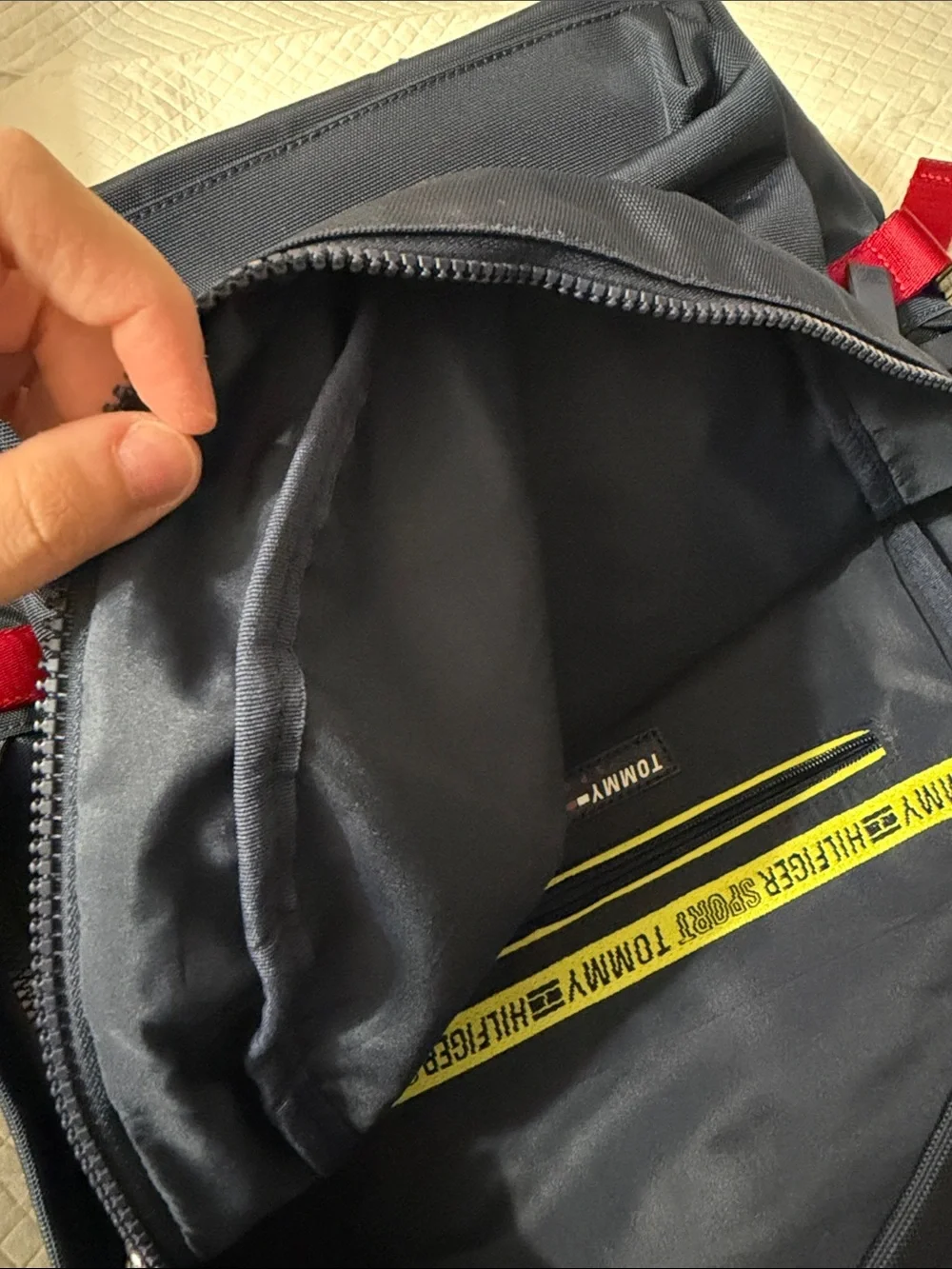 Tommy Hilfiger Navy Backpack with Red Accents